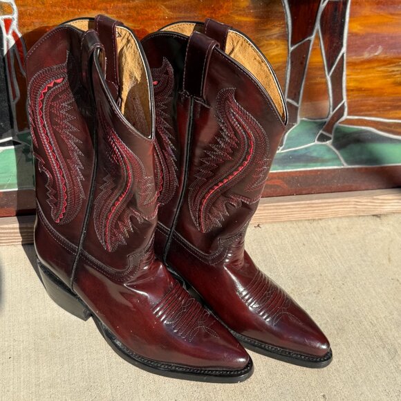 Never Worn Vintage Rancho Viejo Men's Western Cowboy Boots 7 1/2 Women's 9 - Picture 3 of 16